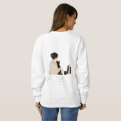 Katzenmutter-Minimalist-T-Shirt Sweatshirt (Schwarz voll)