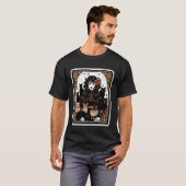 Katzenmutter mit Mond und Tarot T-Shirt (Vorne ganz)