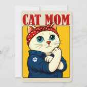 Katzenmutter Muttertag Einladung (Rückseite)