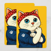 Katzenmutter Muttertag Einladung (Vorne/Hinten)