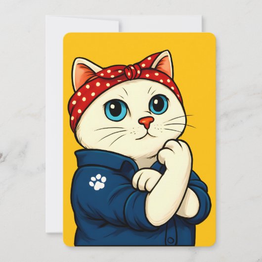 Katzenmutter Muttertag Einladung (Vorderseite)