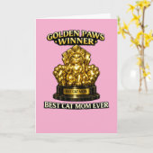 Katzenmutter Muttertagskarte – Golden Paws Gewinne Karte (Gelbe Blume)
