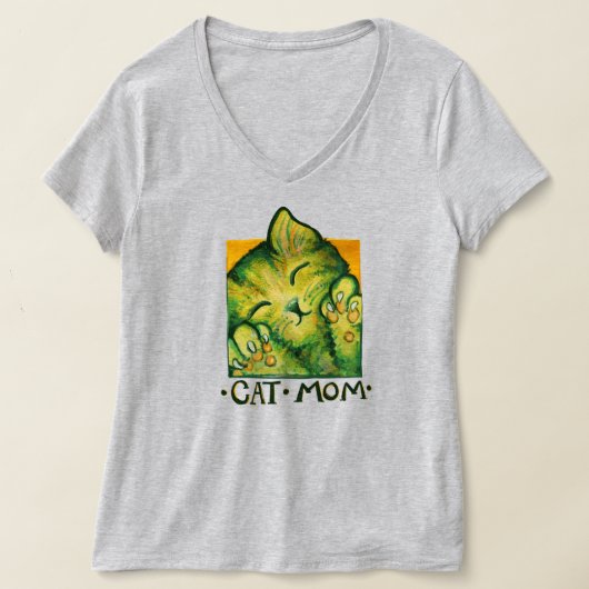 Katzenmutter Niedliche Kätzchen Kunst T-Shirt (Ablage )