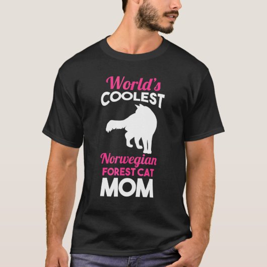 Katzenmutter Norwegische Waldkatze Mutter T-Shirt (Vorderseite)