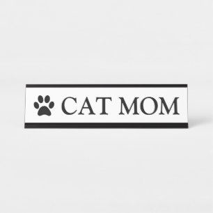 Katzenmutter Pfote Schreibtischnamensplakette