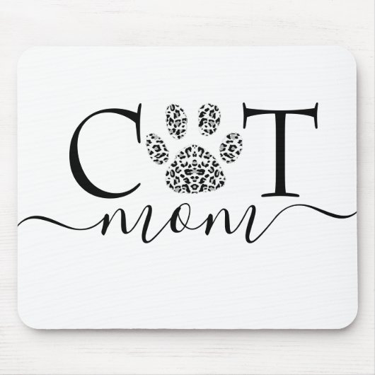 Katzenmutter Pfotenabdruck Mousepad (Vorne)