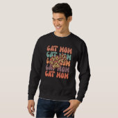 Katzenmutter Rero Groovy Katzen Adoption Muttertag Sweatshirt (Vorne ganz)