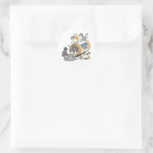 Katzenmutter Runder Aufkleber (Tasche)
