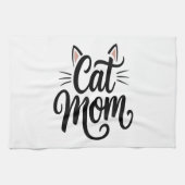 Katzenmutter Schnurrhaare und Ohren Geschirrtuch (Horizontal)