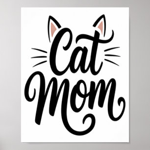 Katzenmutter Schnurrhaare und Ohren Poster