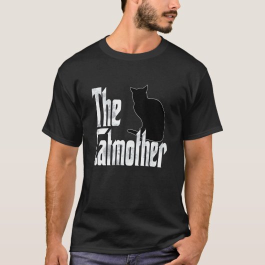 Katzenmutter Schwarze Katzenmutter Kitty Mama  4 T-Shirt (Vorderseite)