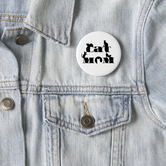 Katzenmutter-Silhouette-Typografie Button (Beispiel)