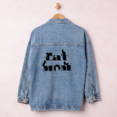 Katzenmutter-Silhouette-Typografie Jeansjacke (Hangar)