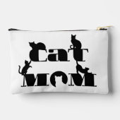 Katzenmutter-Silhouette-Typografie Zubehörtasche (Rückseite)