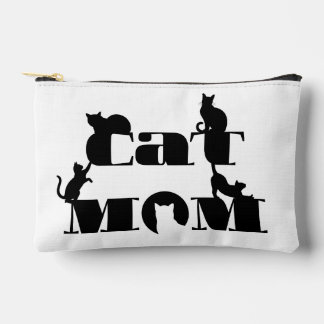 Katzenmutter-Silhouette-Typografie Zubehörtasche
