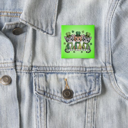 Katzenmutter St. Patricks Day Design-47474 Button (Beispiel)