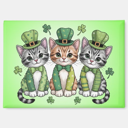 Katzenmutter St. Patricks Tag Design-47474 Magnet (Vorderseite)