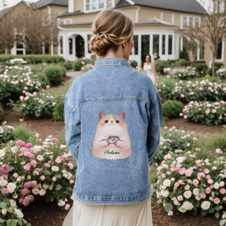 Katzenmutter Stolz Haustier Kätzchen Liebhaber Ges Jeansjacke
