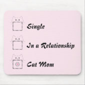 Katzenmutter Süße Katze Rosa Mousepad (Vorne)