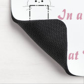 Katzenmutter Süße Katze Weiß & Rosa Mousepad (Ecke)