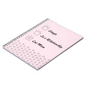 Katzenmutter Süße Katzenpfote Rosa Notizblock (Linke Seite)