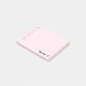 Katzenmutter Süße Katzenpfote Rosa Post-it Klebezettel (angewinkelt)