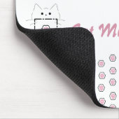 Katzenmutter Süße Katzenpfote Weiß & Rosa Mousepad (Ecke)