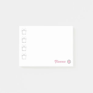 Katzenmutter Süße Katzenpfote Weiß & Rosa Post-it Klebezettel