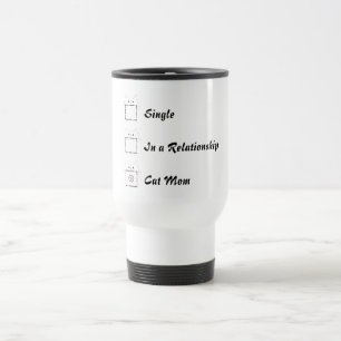 Katzenmutter Süße Katzenpfote Weiß & Rosa Reisebecher