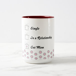 Katzenmutter Süße Katzenpfote Weiß & Rosa Zweifarbige Tasse