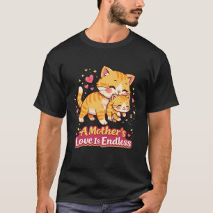 Katzenmutter trägt Kätzchen Endlose Liebe T-Shirt