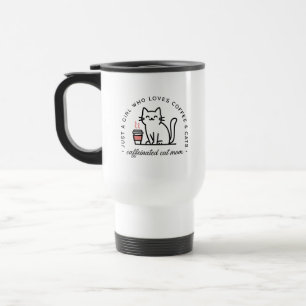 Katzenmutter und Kaffeeliebhaberin Mädchen Reisebecher
