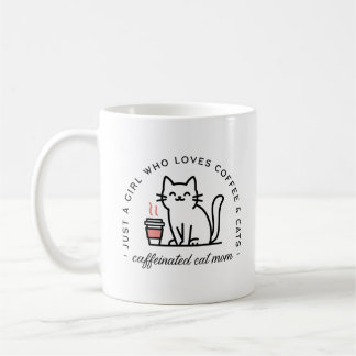 Katzenmutter und Kaffeeverrückte Humor Kaffeetasse