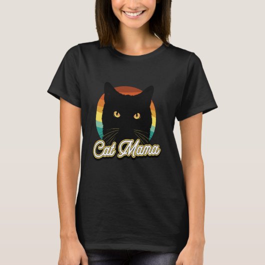 Katzenmutter, Verrückte Katzenmutter T-Shirt (Vorderseite)