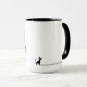 Katzenmutter vs Weinmutter Lustiger Katzenliebhabe Tasse (VorderseiteRechts)