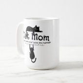 Katzenmutter Weil Wein-Mama Lustiger Spruch Kaffeetasse (Vorderseite Links)
