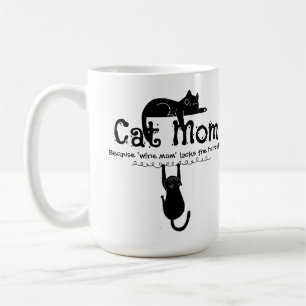 Katzenmutter Weil Wein-Mama Lustiger Spruch Kaffeetasse