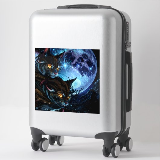 Katzennacht Aufkleber (Koffer)