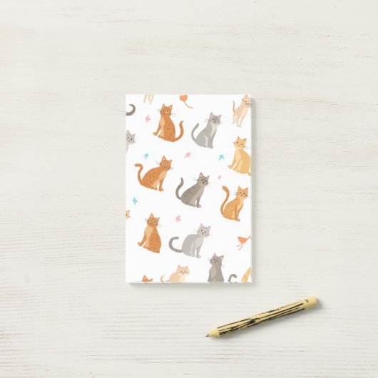 Katzennachweis Post-it Klebezettel (Auf Schreibtisch)