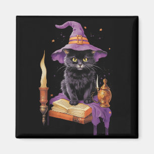 Katzennation Hexe Halloween Schwarze Katze Wicca Magnet