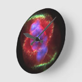 Katzennebel leuchtet runde wanduhr (Winkel)