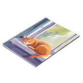 Katzennickerchen | Orange Kitten Wasserfarbe Haust Notizblock (Linke Seite)