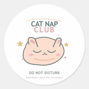 Katzennickerclub-Schlafkatze-Rundaufkleber Runder Aufkleber