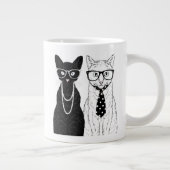 Katzenpaar Jumbo-Tasse (Rechts)