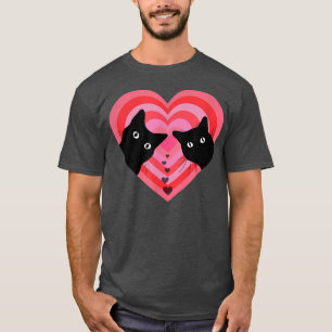 Katzenpaar Retro Vintage Lustige schwarze Katze Va T-Shirt