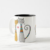 Katzenpaare in Liebe - Tasse (Vorderseite Links)