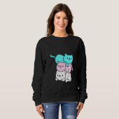 Katzenpaare-Trans-Unterstützungsbekleidung Cooler  Sweatshirt (Vorne ganz)