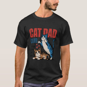 Katzenpapa Club Katzenvater Daddy Kätzchen Katze L T-Shirt
