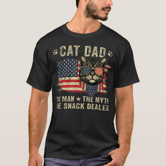 Katzenpapa Der Mann Der Mythos Der Snack-Händler L T-Shirt (Vorderseite)