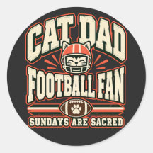 Katzenpapa Football Fan Retro Orange Creme Grafik